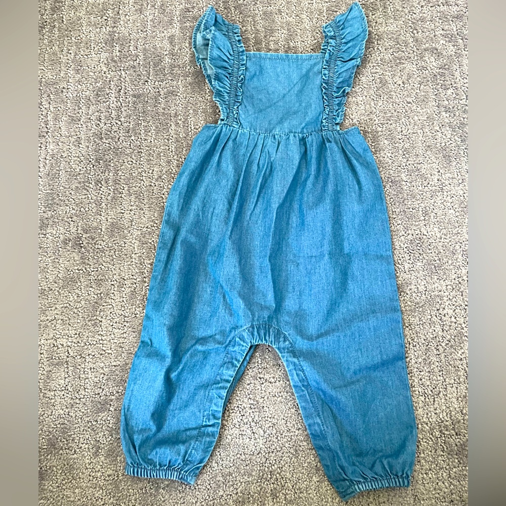 Old Navy Denim Overall Romper 6-12 Months